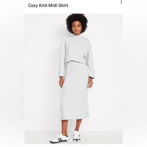 Cozy Knit Midi Skirt (small) and Top (X small) set. Size small. NWT